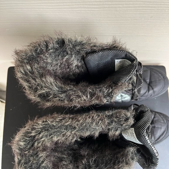 Columbia Women's Omni Heat Black Waterproof Quitled Winter Black Bloots Size 10 - Picture 10 of 11